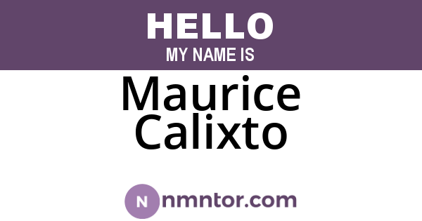 Maurice Calixto