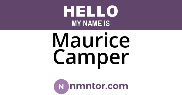 Maurice Camper