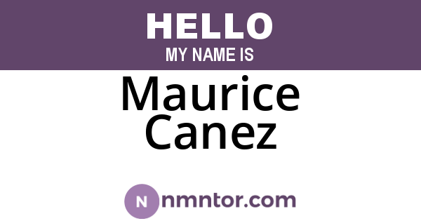 Maurice Canez