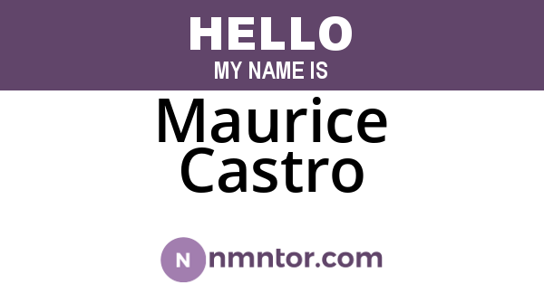 Maurice Castro