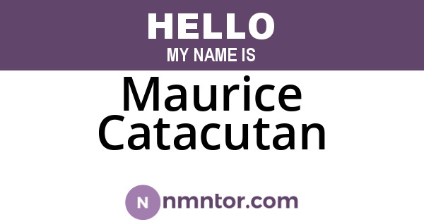 Maurice Catacutan