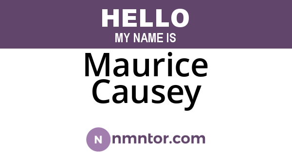 Maurice Causey