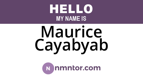 Maurice Cayabyab