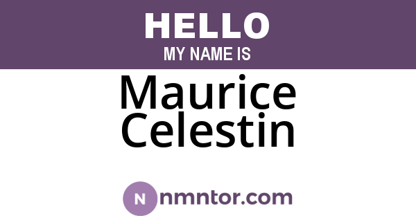Maurice Celestin