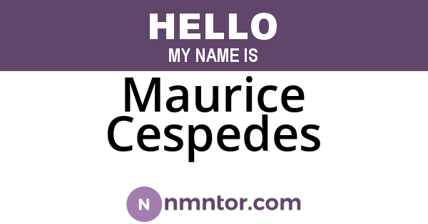 Maurice Cespedes