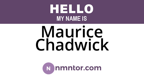 Maurice Chadwick