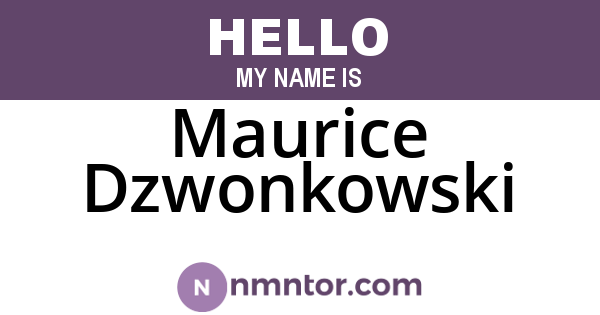 Maurice Dzwonkowski