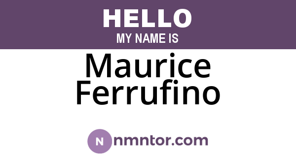 Maurice Ferrufino