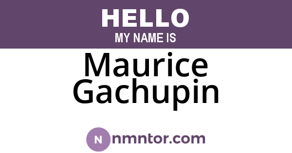 Maurice Gachupin