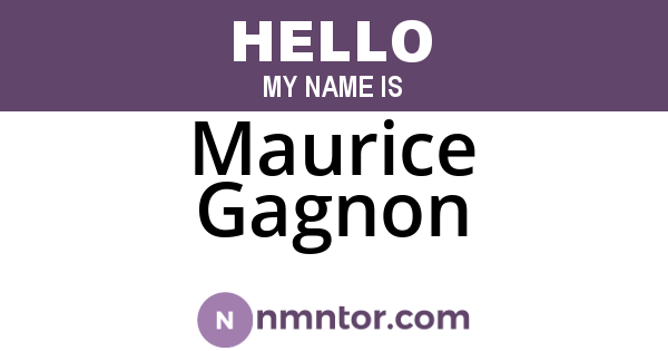 Maurice Gagnon