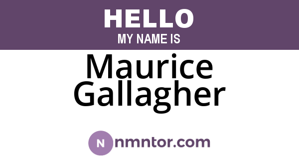 Maurice Gallagher