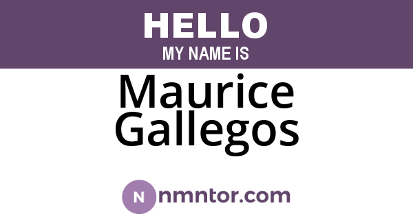 Maurice Gallegos