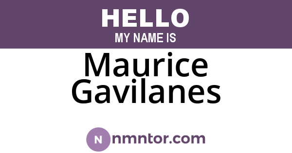 Maurice Gavilanes