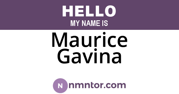 Maurice Gavina