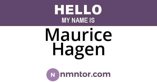 Maurice Hagen