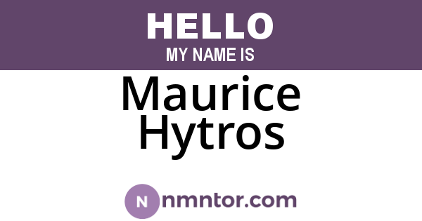 Maurice Hytros