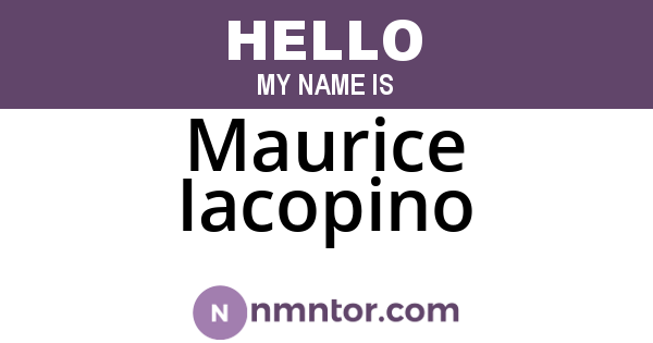 Maurice Iacopino