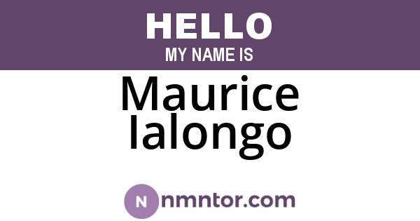 Maurice Ialongo
