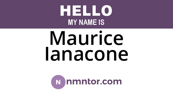 Maurice Ianacone
