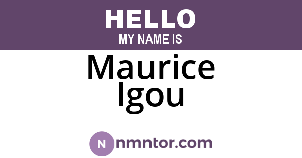 Maurice Igou