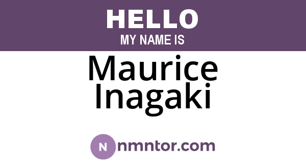 Maurice Inagaki