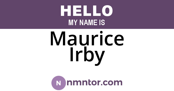 Maurice Irby