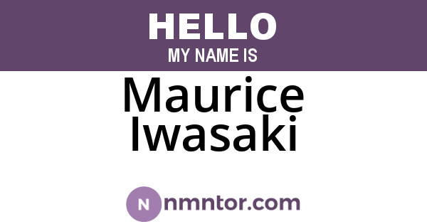 Maurice Iwasaki