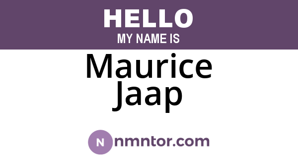 Maurice Jaap
