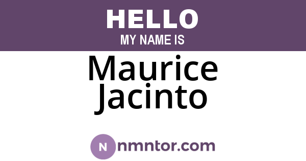 Maurice Jacinto