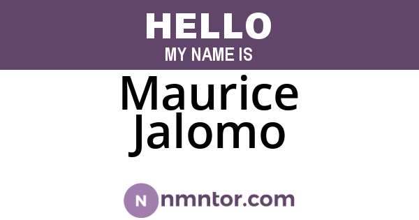 Maurice Jalomo