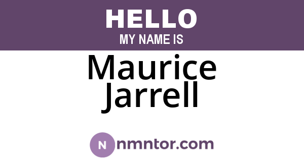 Maurice Jarrell