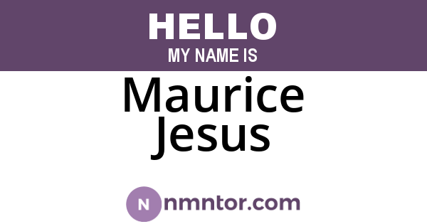 Maurice Jesus