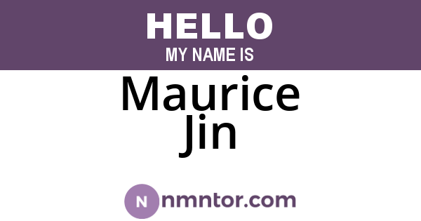 Maurice Jin