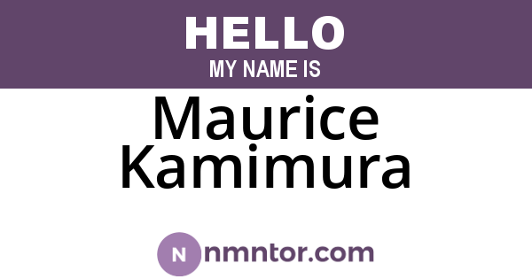 Maurice Kamimura