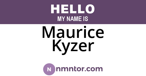 Maurice Kyzer