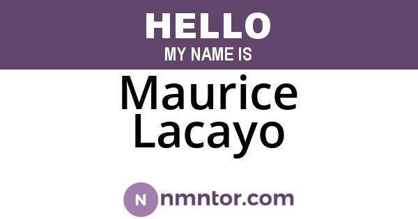 Maurice Lacayo