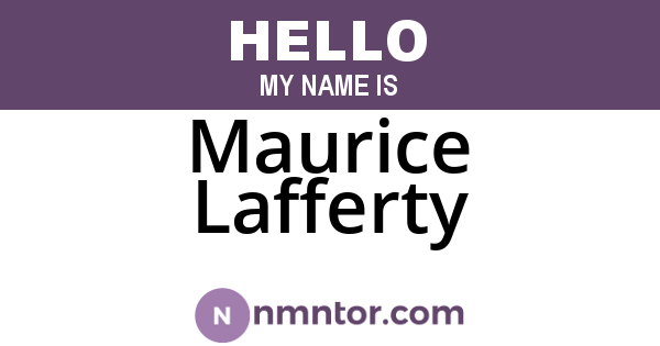 Maurice Lafferty