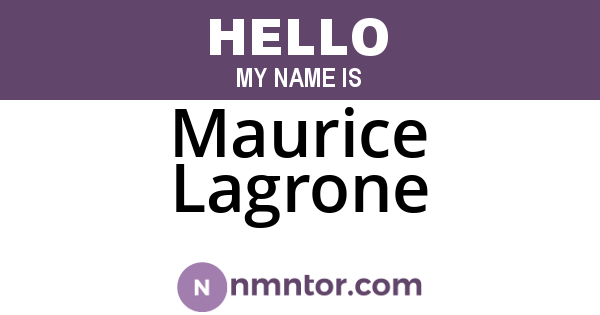 Maurice Lagrone