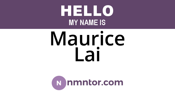Maurice Lai