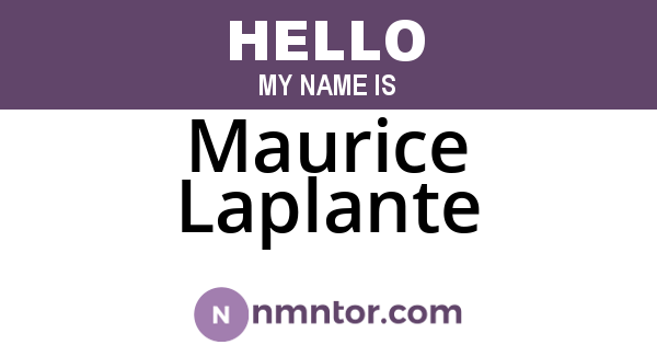 Maurice Laplante