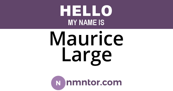 Maurice Large
