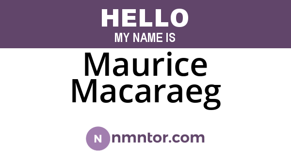 Maurice Macaraeg
