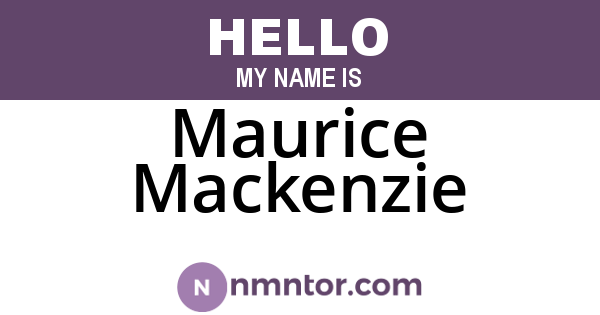 Maurice Mackenzie