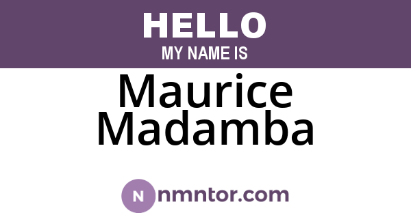 Maurice Madamba