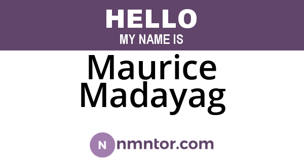 Maurice Madayag