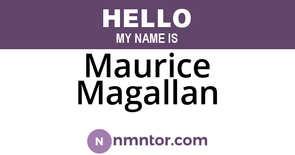 Maurice Magallan