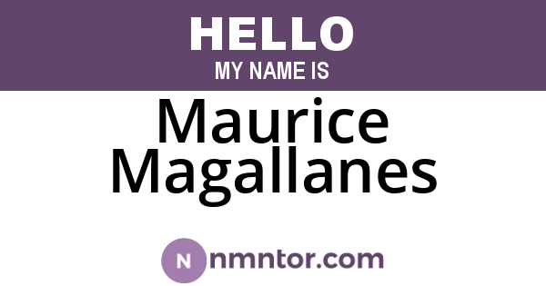 Maurice Magallanes