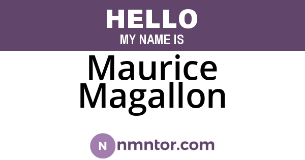 Maurice Magallon