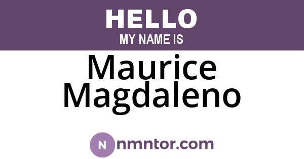 Maurice Magdaleno