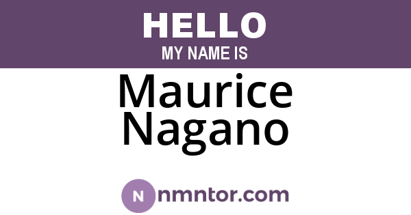 Maurice Nagano